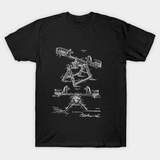 Seesaw Vintage Patent Hand Drawing T-Shirt